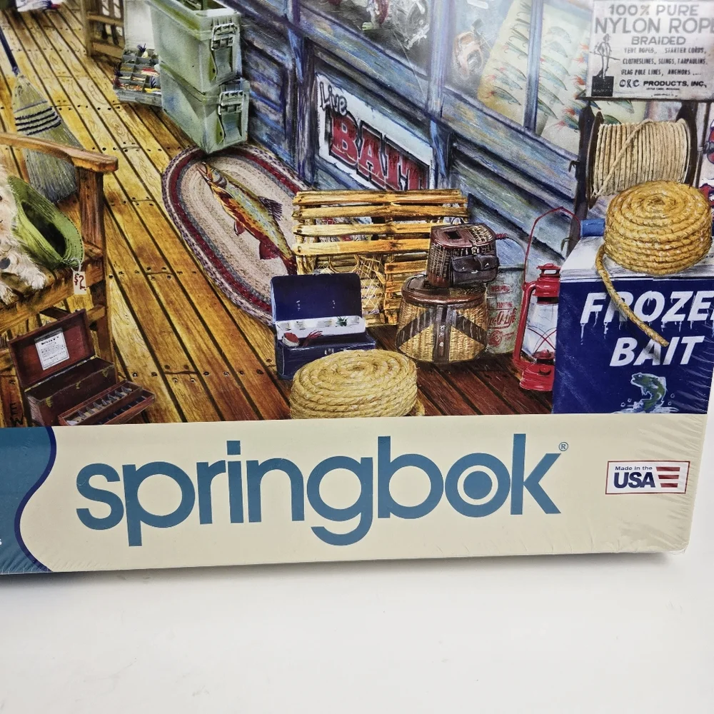 Springbok Fisherman Fishing Bait Shop 1000 Piece Jigsaw Puzzle New